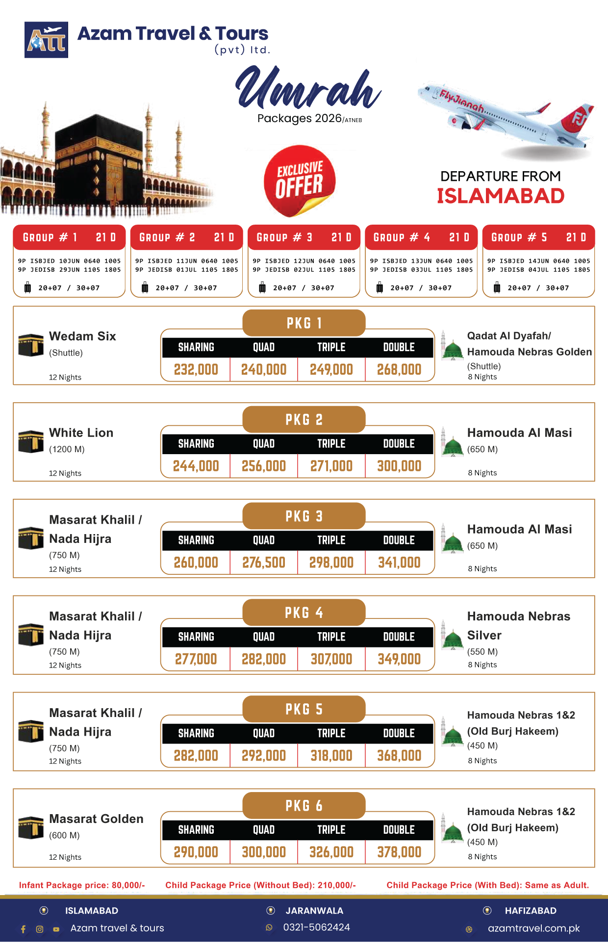21 Days Umrah Packages from Pakistan
